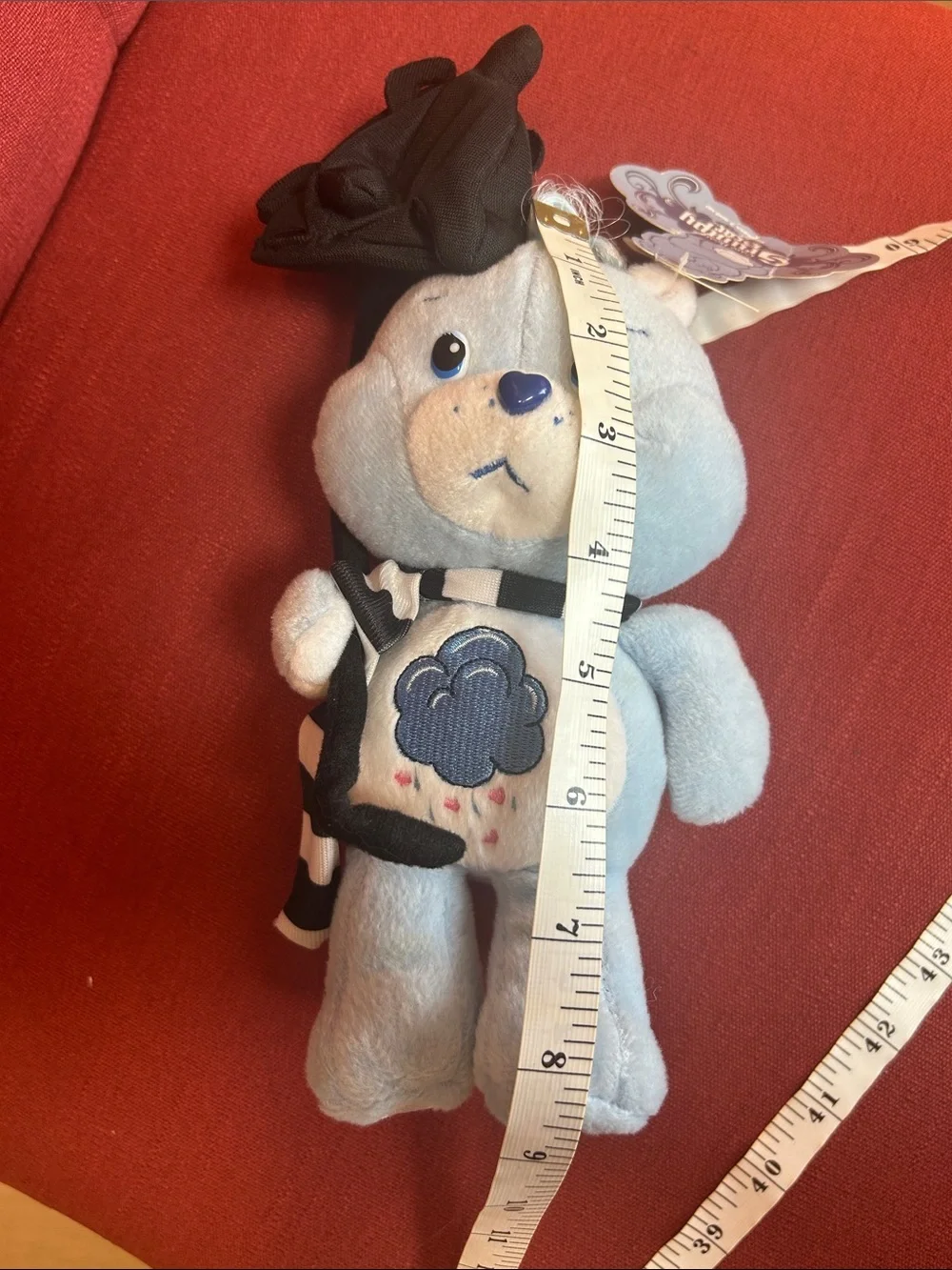 Rare Hard to Find Y2K NWT Care Bear Grumpy Bear Black Umbrella & Scarf 2006 8”